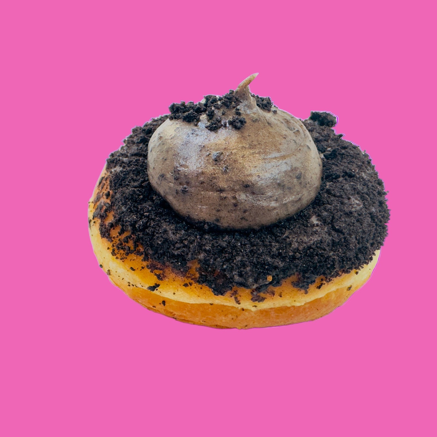 Doe's own handcraft solid donut dipped with chocolate ganache & oreo crumb,
filled with oreo mascarpone cream