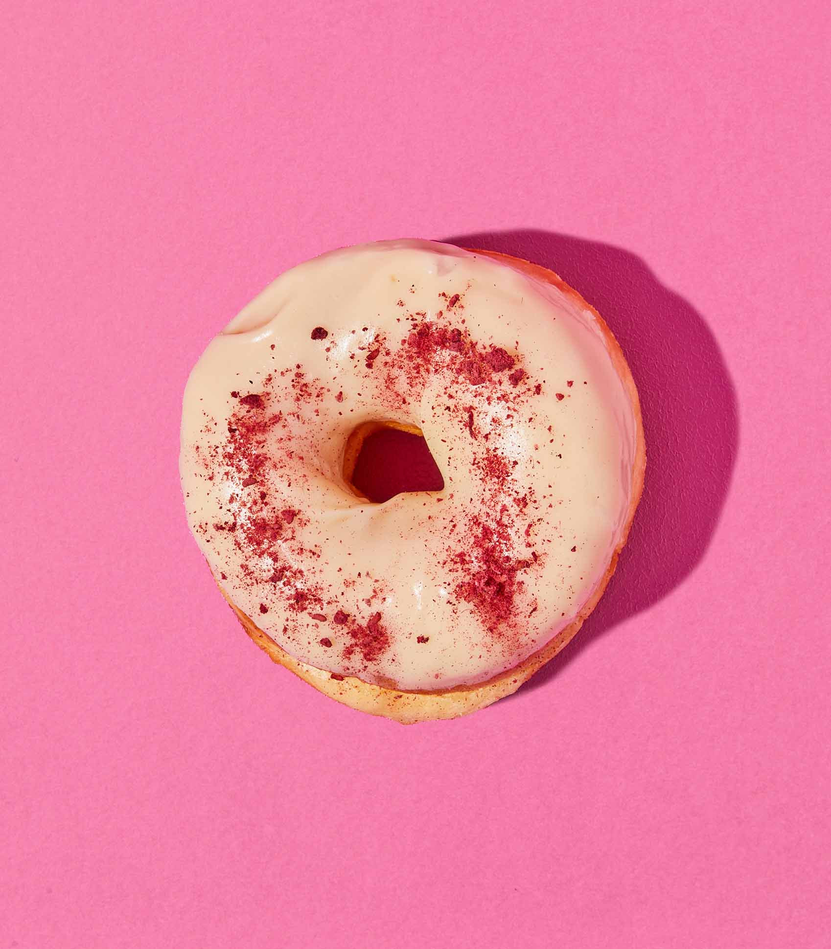 DOE Donuts  weekly special White Chocolate Raspberry flavour